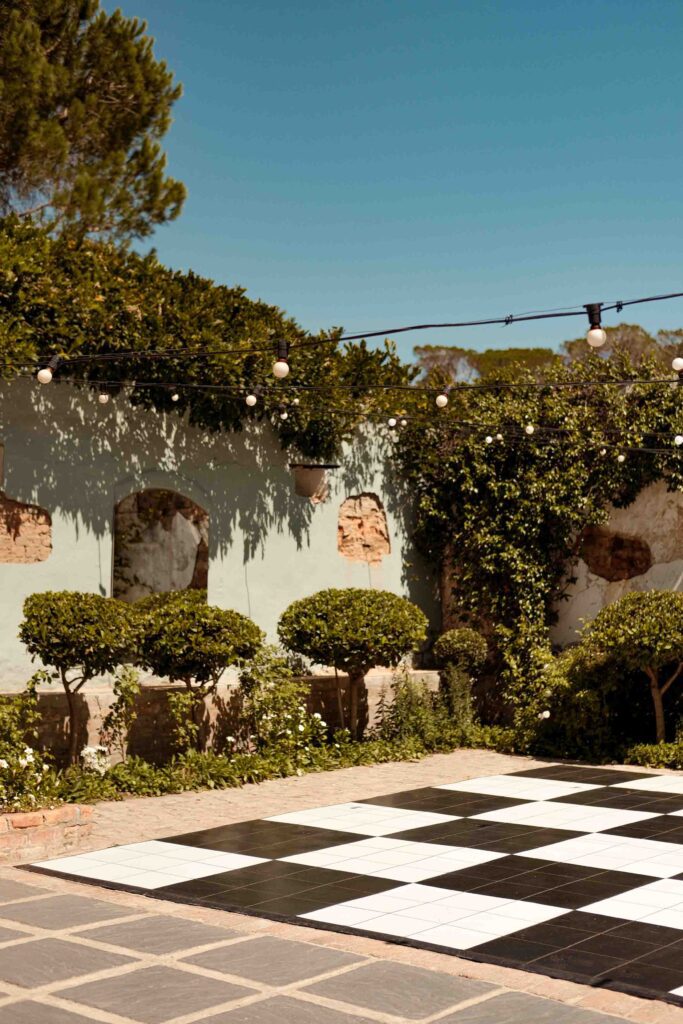 Dansvloer tijdens de trouwerij in Stellenbosch als trouwfotograaf
