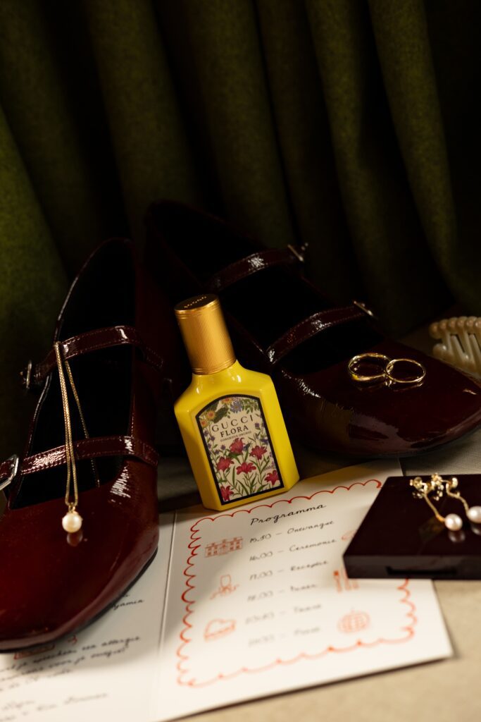 detailshot of bruiloftdetails tijdens bruiloft in Amsterdam
